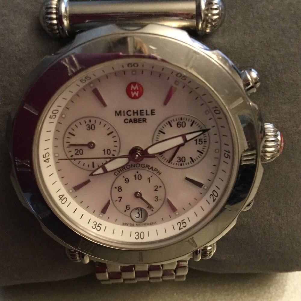 Michele NON- Diamond Caber Watch Stainless Steel - Picture 2 of 6
